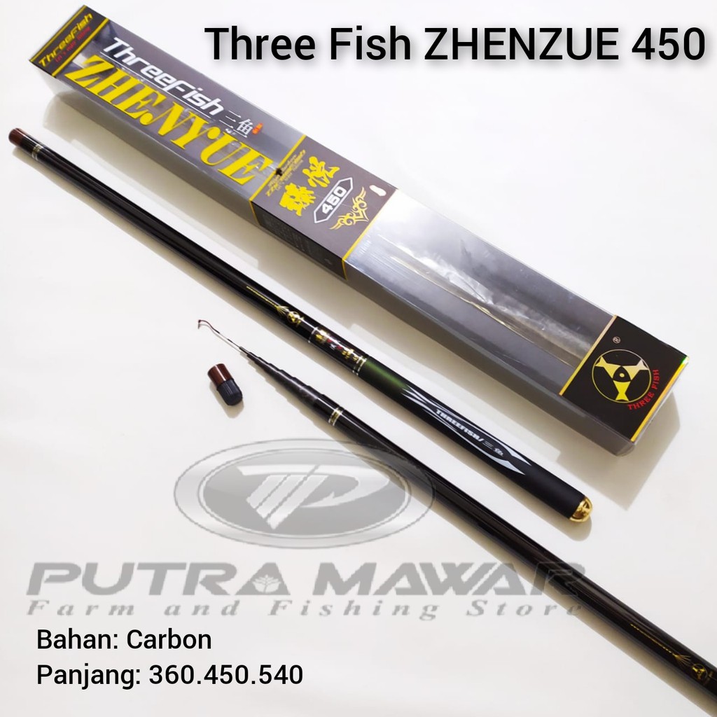 Joran Tegek Three Fish ZHENZUE 450 treefish-trifis-Joran Carbon-Joran waduk-