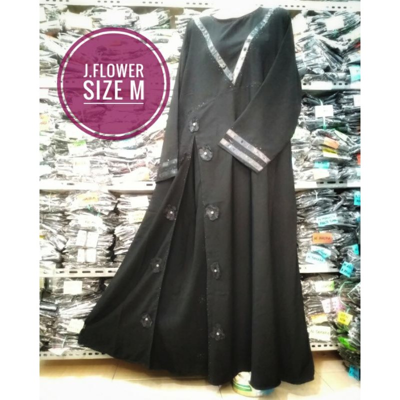 set gamis dan khimar jetblack