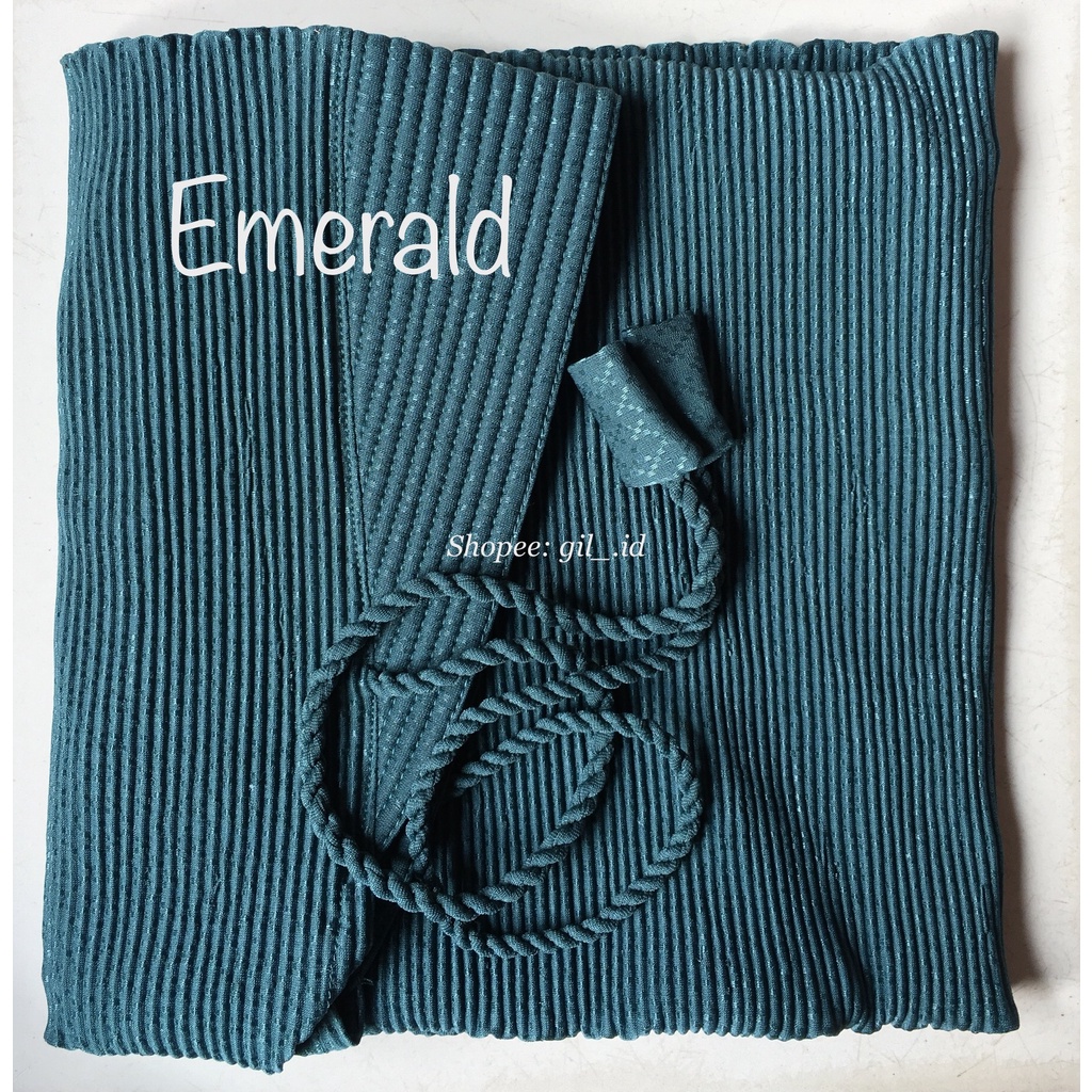 HIJAB PLISKET JERSEY SIDO ORIGINAL / BERGO INSTAN DENGAN TALI-Emerald