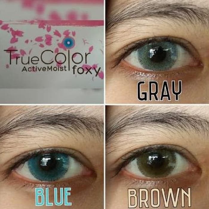 SOFTLENS FOXY TRUE COLOR NORMAL (GREY,BROWN,BLUE) 14.4mm