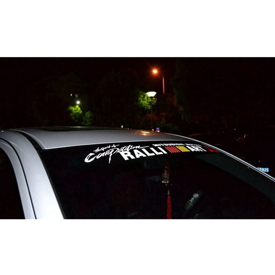 Stiker Decal Reflektif 130x21cm Untuk Dekorasi Kaca Depan / Belakang Mobil