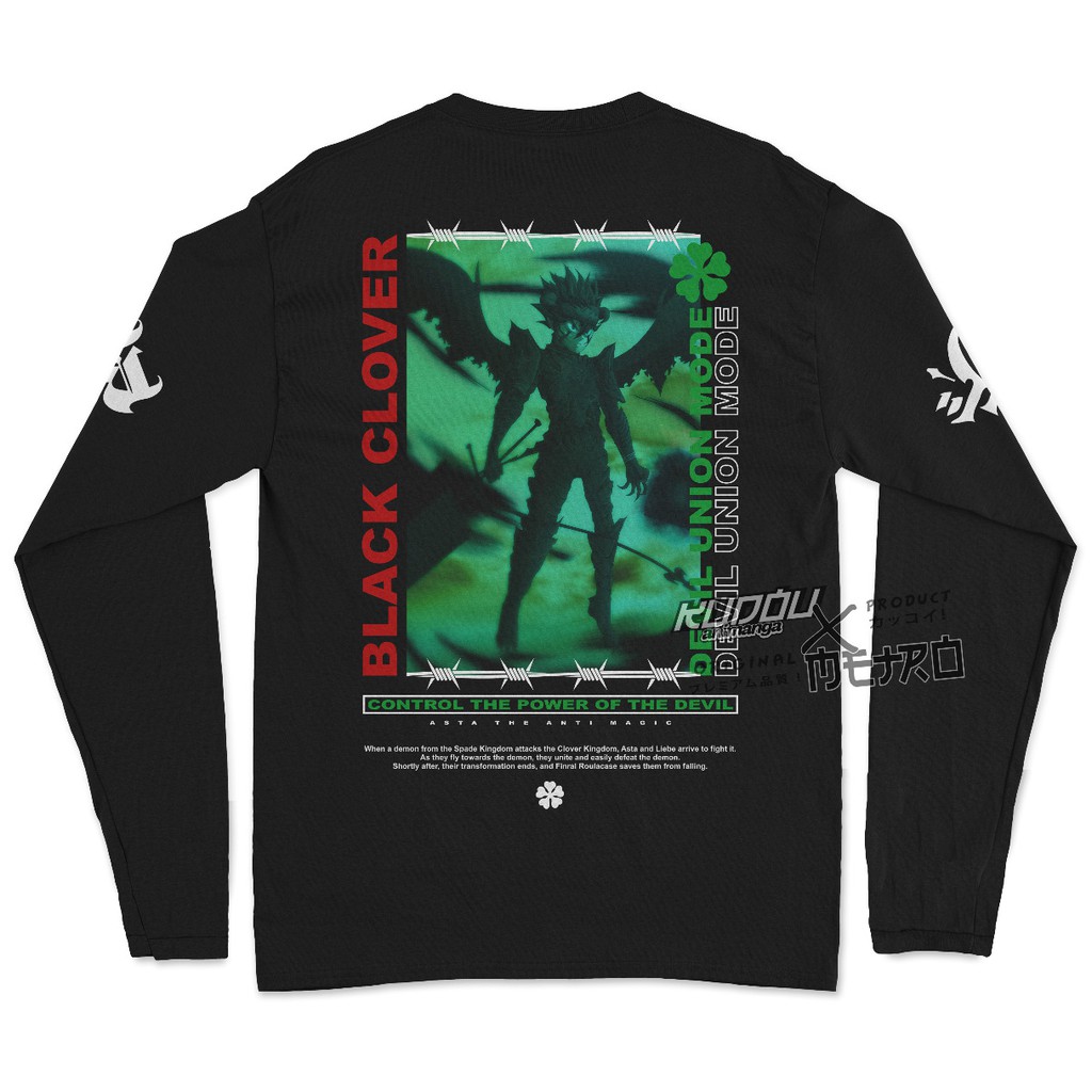 Longsleeve Asta Devil Union Mode Anime Black Clover Blackbull