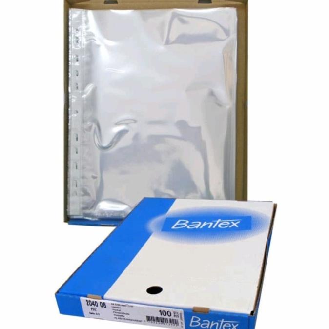 

TERBARU !!! Plastik PP Pocket / Sheet Protector Folio F4 BANTEX 8843 Isi 100 READY