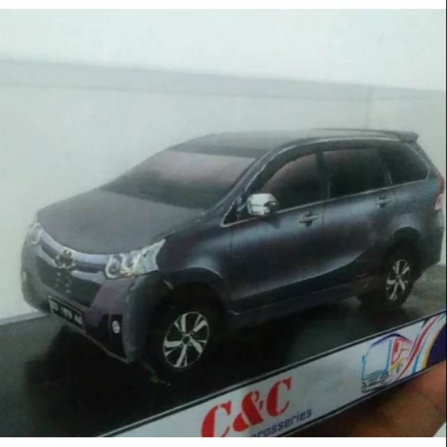 Papercraft miniatur new avanza grey metalik