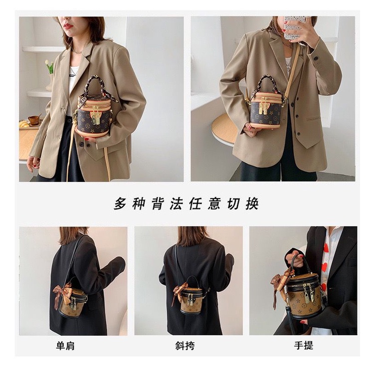 BJ15872 - BROWN/KHAKI - TAS SLEMPANG ROUNDBAG WANITA FASHION IMPORT MODIS ELEGAN TERMURAH TERLARIS TERBARU BAGSTORE JAKARTA TAS BATAM EL5872 JT661 LT2009 ZC4668