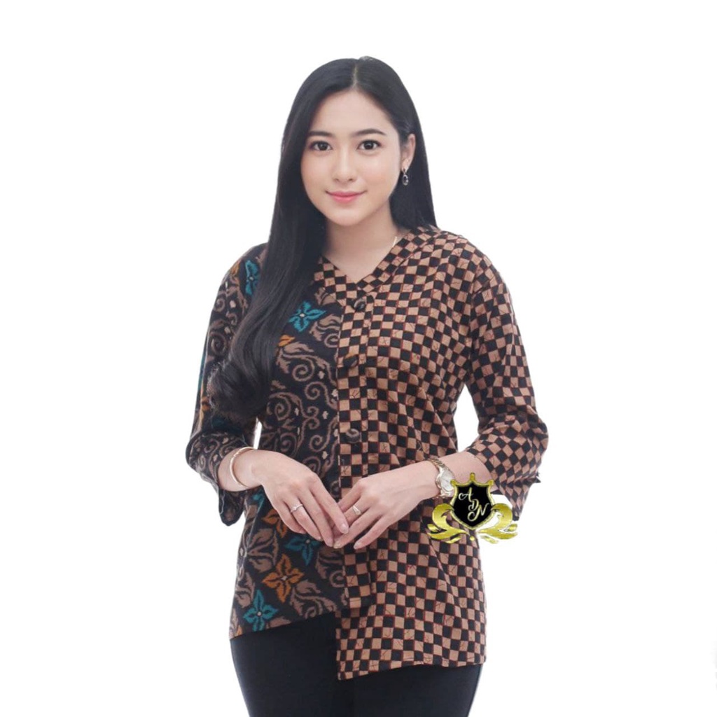 COUPLE BATIK NEW HEM BLUS BLOUSE TRENDING INTERNATIONAL COUPLE SERAGAM TERLARIS