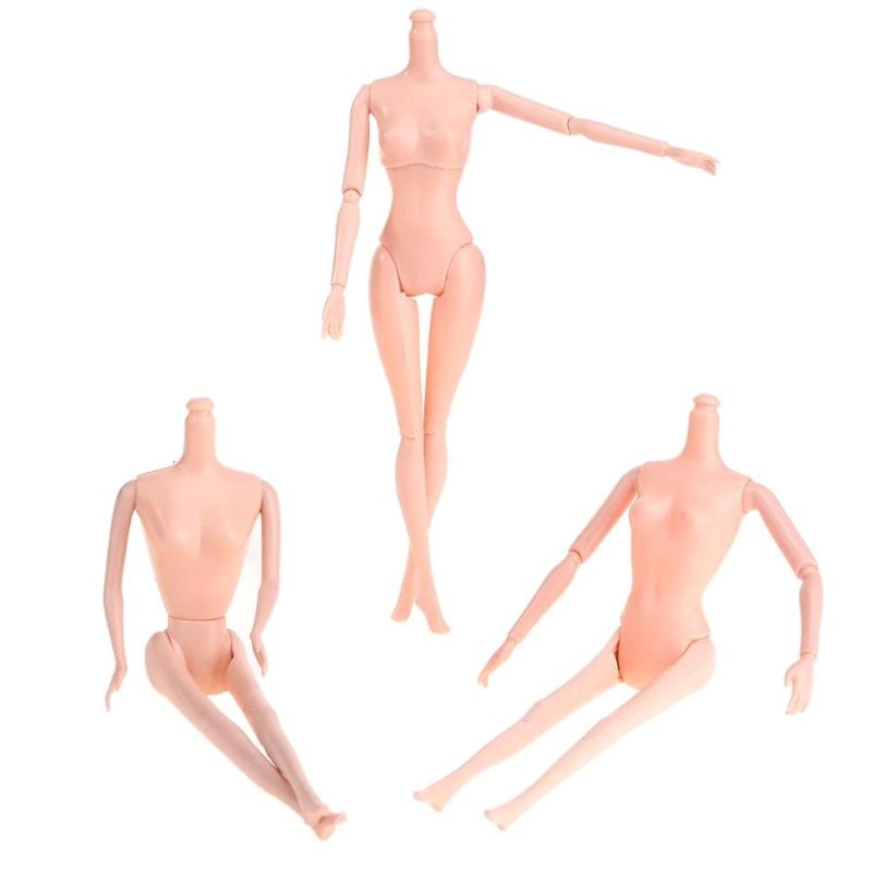 Boneka Lucu Cuerpo desnudo para juntas DIY cuerpo de muñeca sin cabeza para hornear pastel muñeca