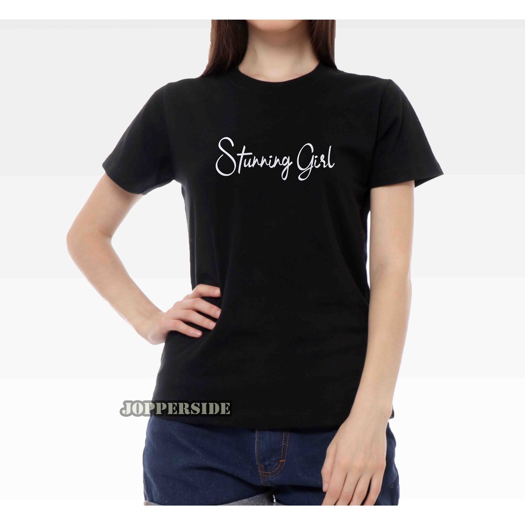 JOPPERSIDE T SHIRT KAOS DISTRO WANITA PEREMPUAN CEWEK SLIMFIT ORIGINAL PREMIUM STUNNING GIRL TW4