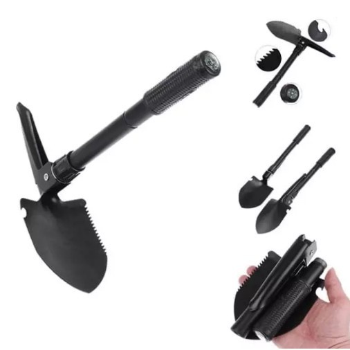 Sekop Cangkul Pacul Mini Lipat Portable Folding Camping Shovel