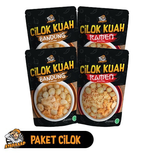 

[BUNDLE] PAKET CILOK Cilok Kuah Bandung - Cilok Kuah Ramen (Isi 4pcs) Pedas Gurih Instant Boci Lezat
