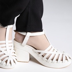 BRShoes40 Sandal Wedges Tali Casual Wanita