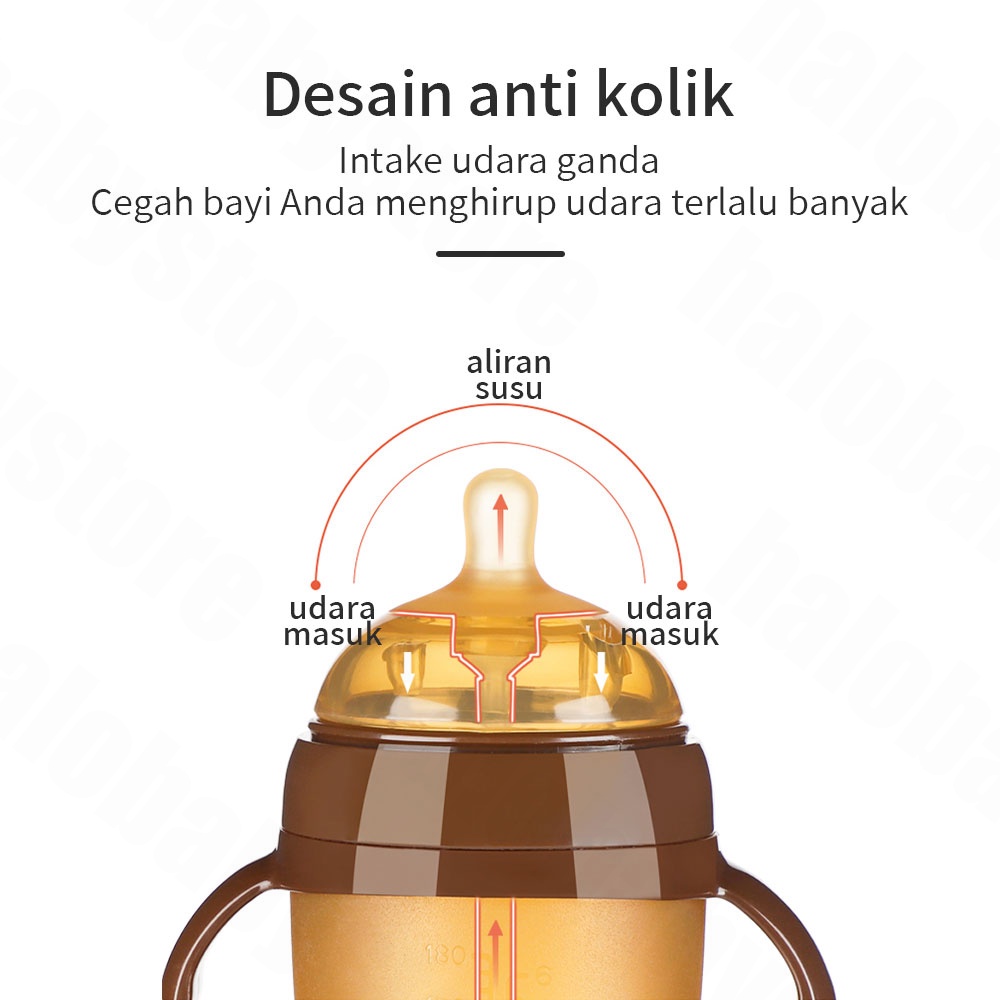 Halobaby PIKO BELLO dengan pegangan botol susu bayi PIKO BELLO/botol susu silikon bayi