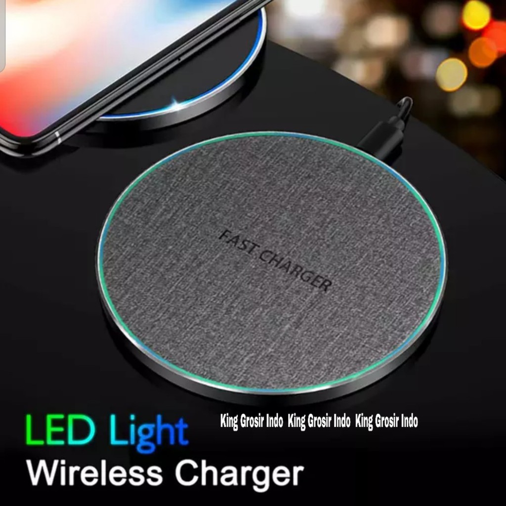 Wireless Charger 10 Watt Fast Charging For Samsung Iphone Oppo Xiaomi Realme Airpods Dll