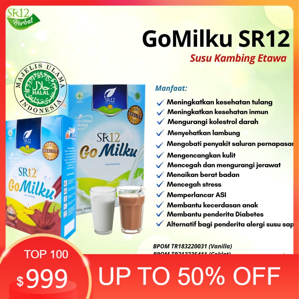 

Go Milku SR12 Halal Susu Kambing Etawa Premium Meningkatkan Kesehatan Inmun Aman Bumil Busui
