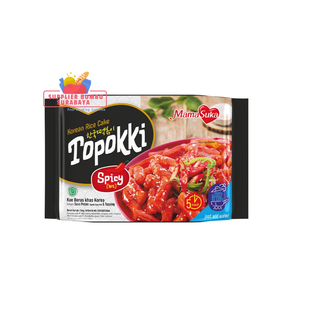 MamaSuka Snack Topokki Tteokbokki Instan Korea Halal Original Creamy Hot Spicy 134g