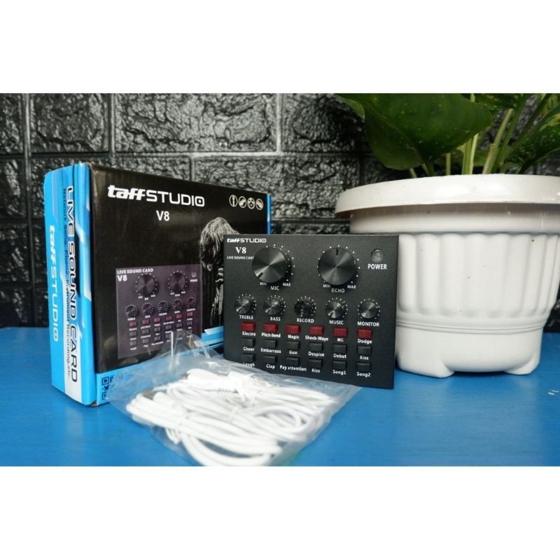 SOUNDCARD V8 DAN CONVERTER SOUNDCARD V8 PAKET KARAOKE