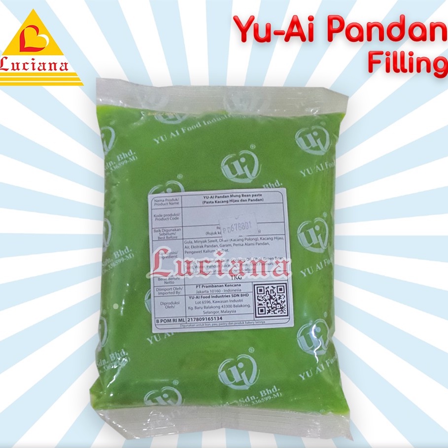 Yu-Ai Pasta Filling Pandan 1Kg