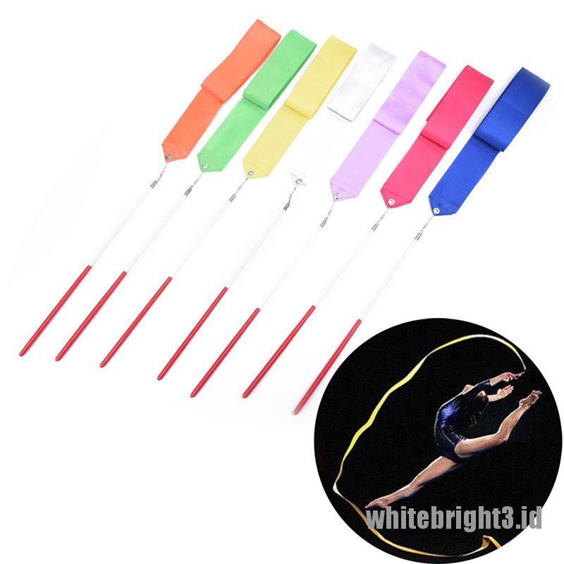 Pita Senam Ritmik / Balet Panjang 2m Warna Putih