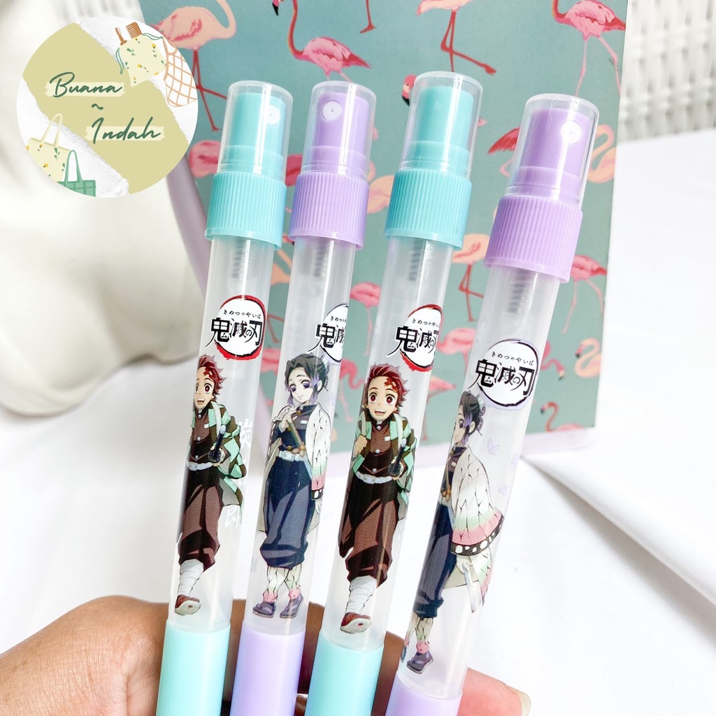 

Pulpen semprotan parfum DEMON SLAYER pena pen spray decant share in jar parfum 5ml kado unik alat tulis lucu