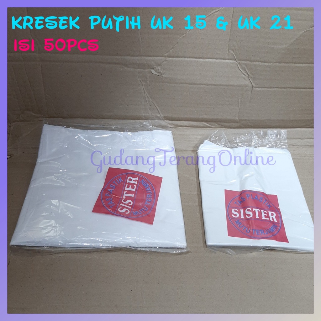 Kresek Putih 15 dan 21 / Kresek Putih / Kresek Nasi Bungkus / Kresek Hajatan