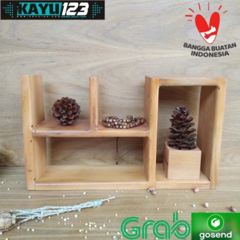 Rak Dinding Kayu Serbaguna Rak Tanaman Hias Minimalis (RK-22)