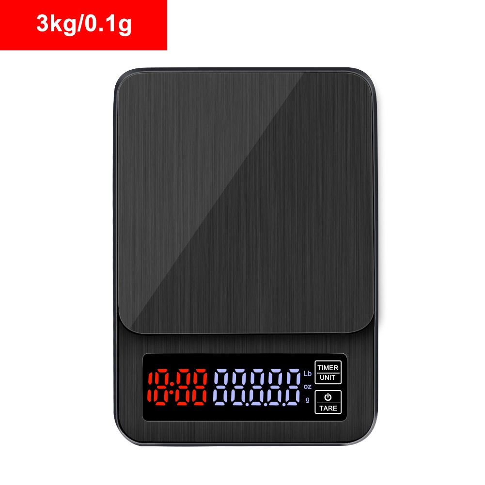 

TAFFWARE DIGIPOUNDS TIMBANGAN DAPUR MINI DIGITAL COFFEE SCALE LCD 3000G 0.1G - TSC3 - BLACK PROMOSI