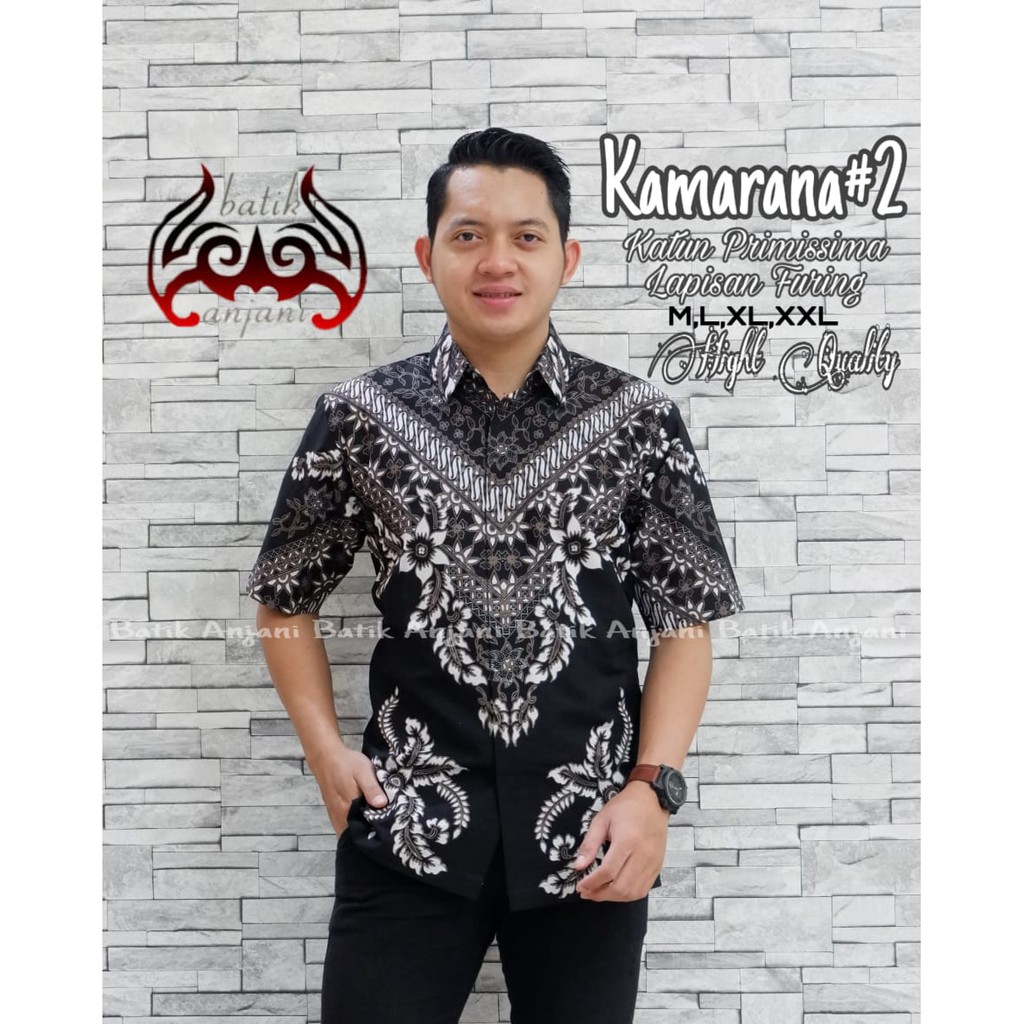 KAMARANA #2 ANJANI KEMEJA BATIK SOLO PRIA LENGAN PENDEK LAPIS FURING ATASAN BATIK PREMIUM MODERN KATUN HALUS KAMANDANU PARANG SKAR BLUE PARANG SKAR KURFA SOGAN HARJA NAVY NOGO MERAH GRAHA LASEM NAKULA  GANDEWA 2 MAHESWARA PEKSI LAWASAN PEKSI LASEM GURDHO