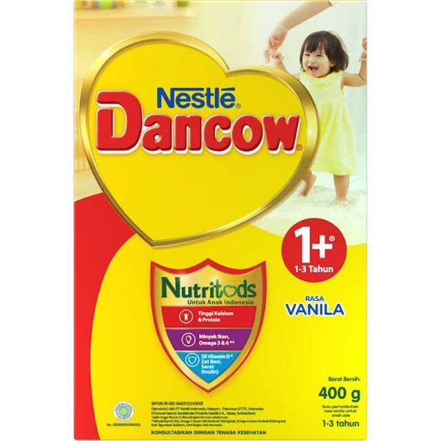 Dancow Susu Bubuk Advanced Excelnutri 1+ 1 plus Rasa Vanila 400gr