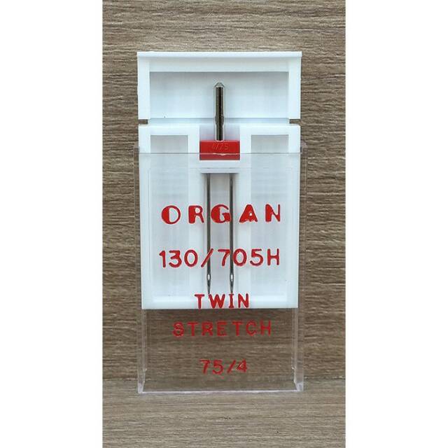 Jarum Kembar untuk Bahan Stretch 4.0 mm merk Organ Needles
