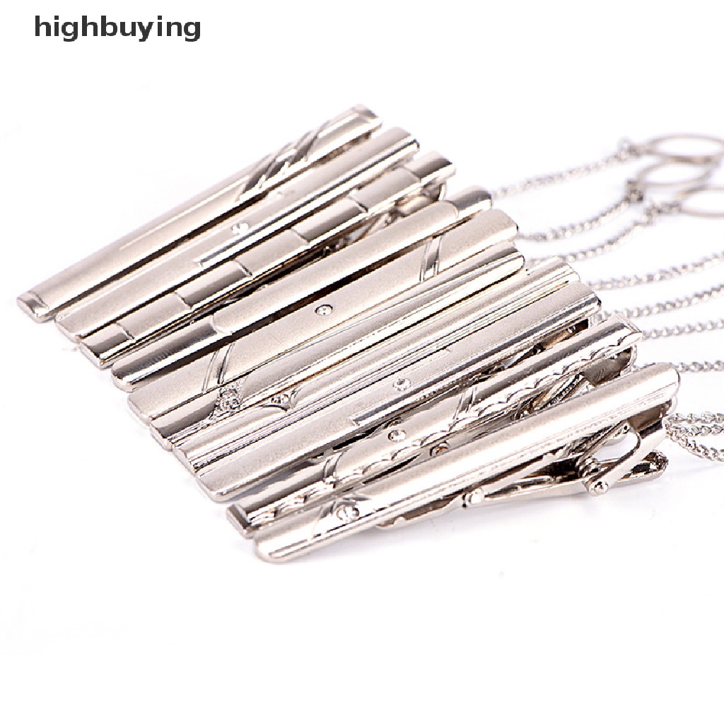 Hbid Klip Dasi Bahan Stainless Steel Warna Silver Untuk Pria