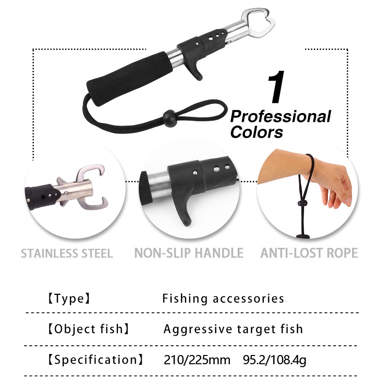 Alat Penjepit Mulut ikan Fishing Gripper Stainless Steel Pancing