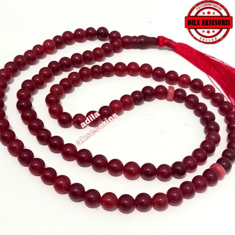 TASBIH BATU GIOK BURMA KRISTAL 8MM 99 BUTIR