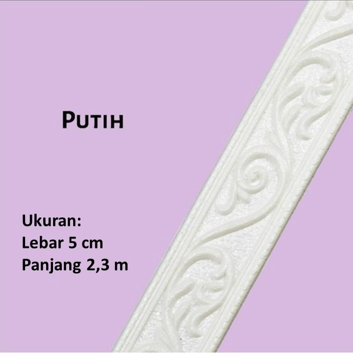[COD] Wallpaper Bata sticker 3D Foam 3mm Warna Warni / Wallpaper sticker brick 3D Foam rekat anti air-List Putih
