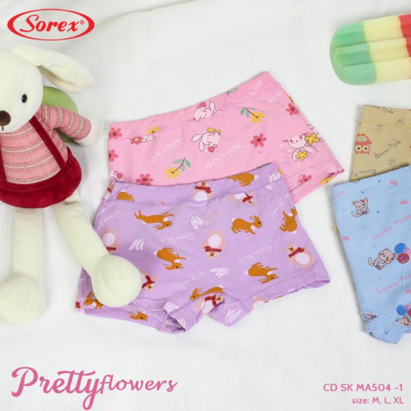 Sorex kids girl MA 504-1 (pretty flowers) harga perbiji celana dalam anak perempuan M,L,XL