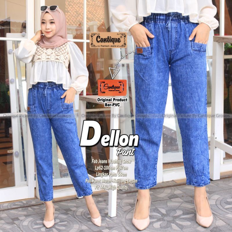 DELLON PANT BY CANTIQUE (CELANA BAGGY JEANS WANITA) Baggy Pants rekomended