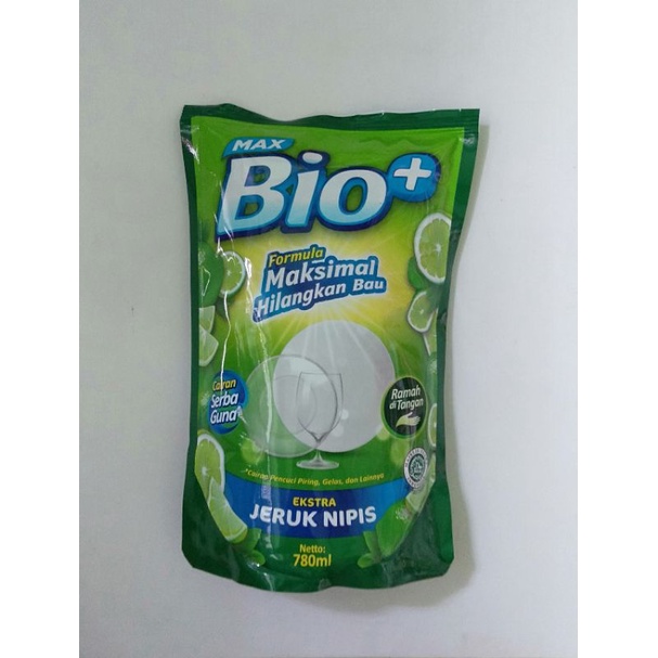 Max Bio+ sabun cuci piring ekstra jeruk nipis 780ml