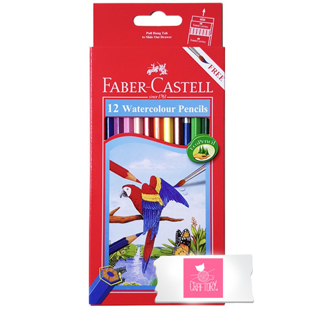 

Faber Castell Watercolour Pencils / Pensil Warna Panjang Cat Air Isi 12 (Long)