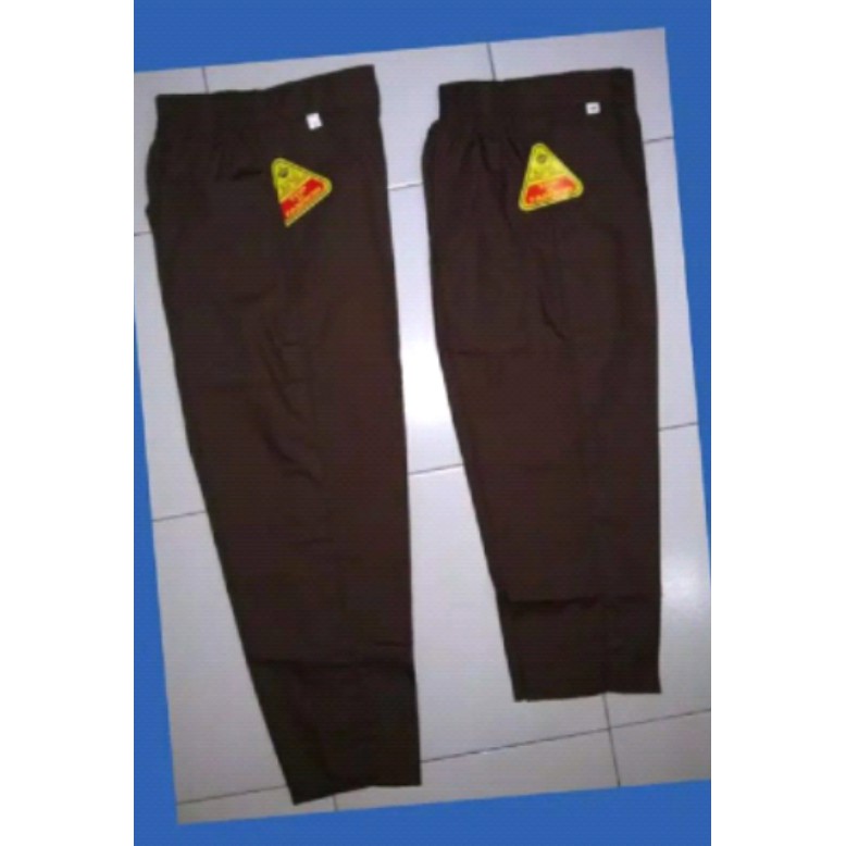 SERAGAM PRAMUKA SD SETELAN LENGKAP BAJU ANAK LAKI LAKI LENGAN PENDEK CLANA PANJANG COKLAT  KLS1-6SD