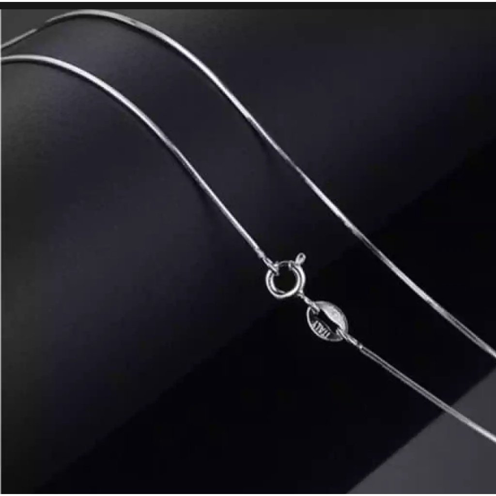 PROMO KALUNG BELUT BULAT SILVER TITANIUM MODEL PRIA DAN WANITA ANTI KARAT DAN LUNTUR