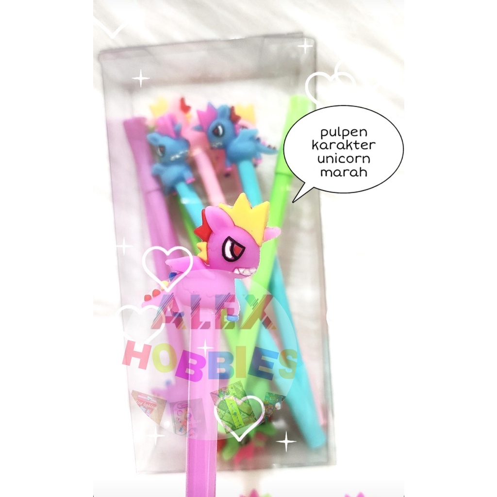 

Pulpen karakter Lucu 1 lusin ( 12pc ) pulpen Karakter unicorn Marah bplpen gel harga murah