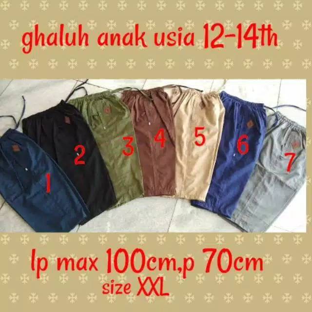 Celana Sirwal Ghaluh anak jumbo