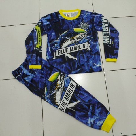 /setelan baju mancing /setelan baju kaos ikan cupang bahan jersey size 4-20