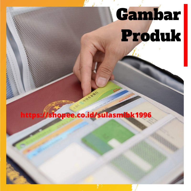 Document Bag Tas Dokumen  Travel Organizer Bag Tempat Penyimpanan Perlengkapan Traveling