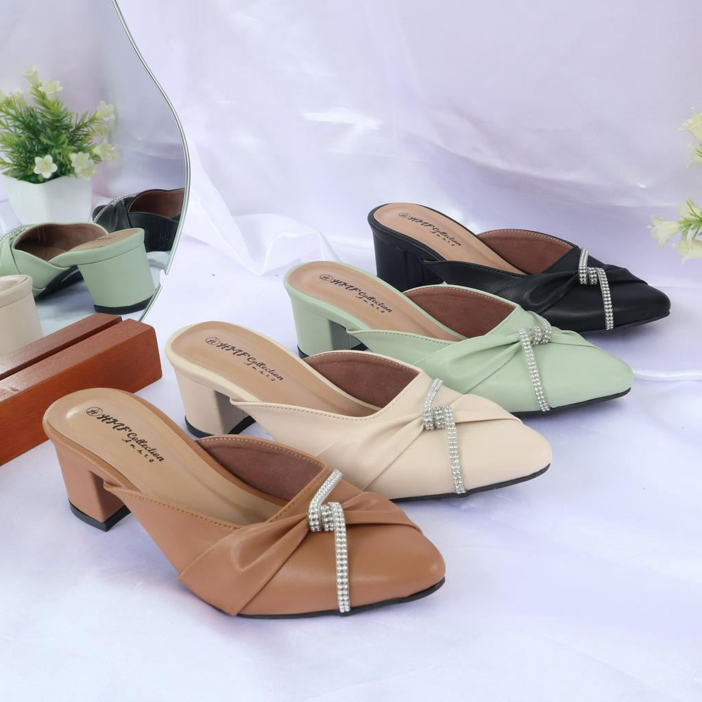 HMF Melica Heels Mules Wanita BC09