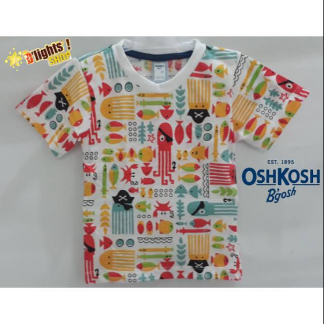 Kaos anak fullprint merk oshkosh & M
