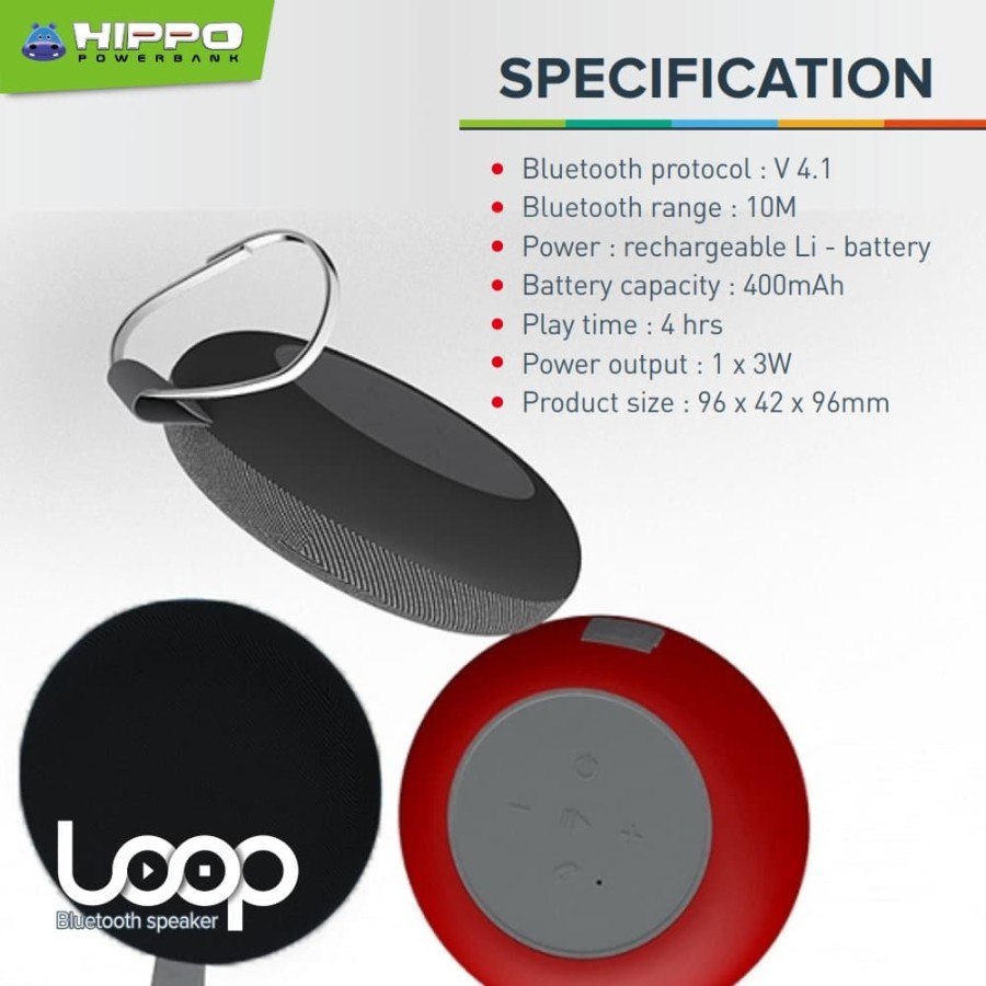 Hippo Loop Bluetooth Speaker Portable