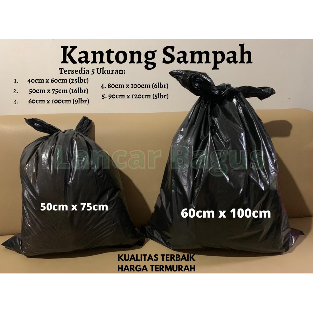 Jual Kantong Plastik Sampah Trash Bag Hdpe 40x60 50x75 60x100 80x100 90x120 Indonesiashopee 7025