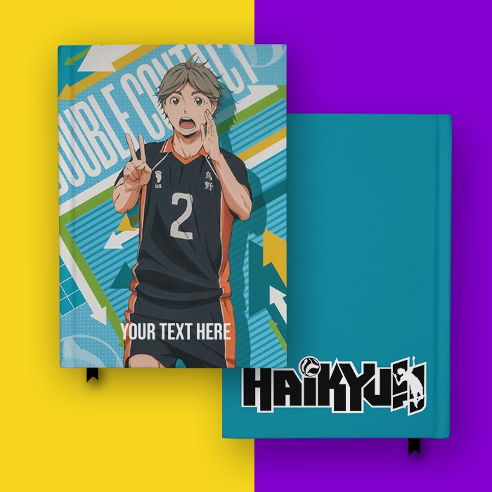 

Notebook Buku Catatan Anime Haikyuu Sugawara Koushi Double Contact Hardcover Diary Jurnal Custom Nama