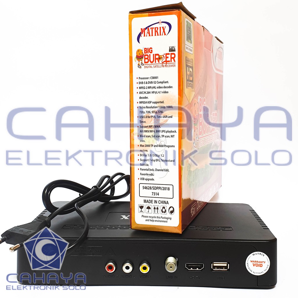 Receiver Parabola Matrix Big Burger Hd Mpeg4 Fta Powervu Bisskey Shopee Indonesia