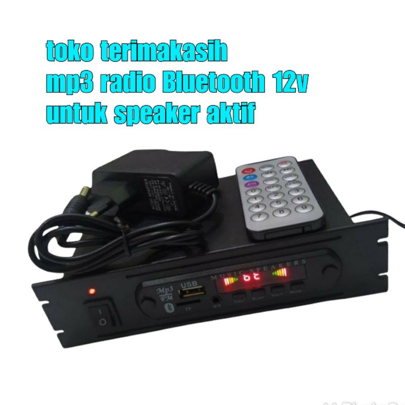 Mp3 Bluetooth Rakitan Siap Pakai + adaptor 12volt dc / ampli radio rakitan/ mp3 radio aktif 12v